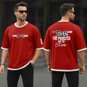 Red Drop Shoulder T-Shirt